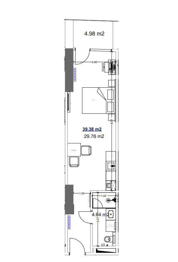 Studio, 39.4 m²