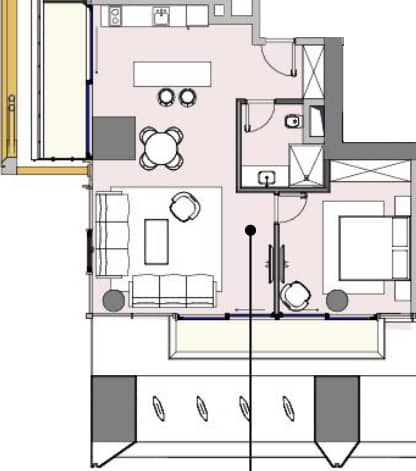1-room, 82.3 m², Floor 21