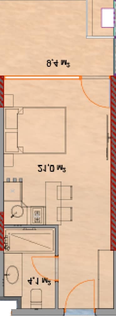 {{roomApartmentOrStudio}}, 35.2 მ², 21 სართული, Horizon Grand Residence ბათუმში