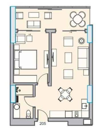 {{roomApartmentOrStudio}}, 64.99 მ², 2 სართული, Dreamland Oasis ბათუმში