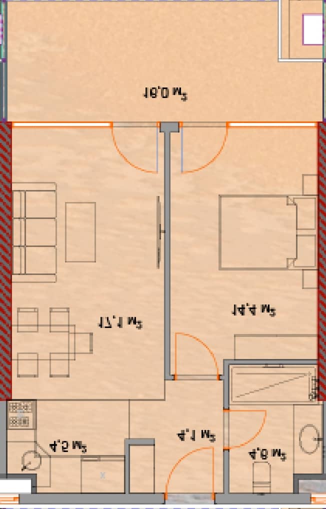 1-комн, 62.4 м², этаж 22
