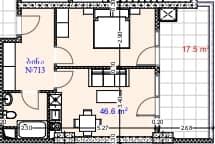 {{roomApartmentOrStudio}}, 64.1 მ², 7 სართული, Aquapark Residence ბათუმში