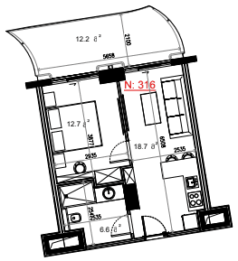 {{roomApartmentOrStudio}}, 50.23 м², 3 этаж в ЖК "Next Collection"