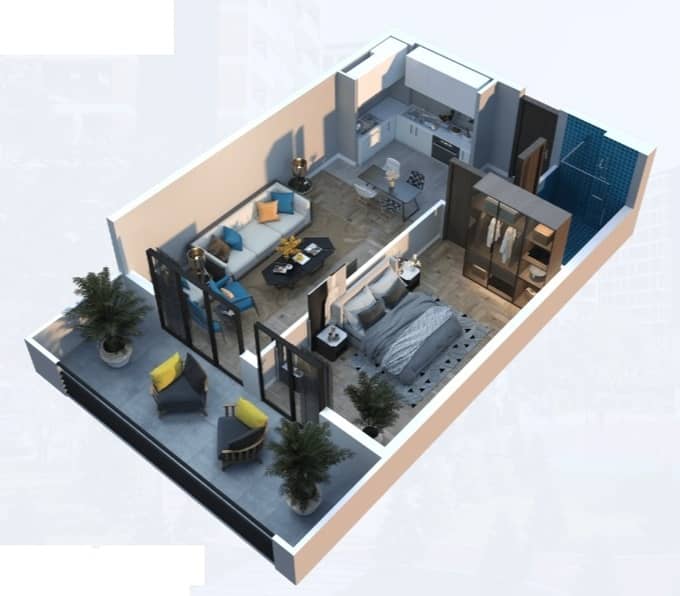2-комн, 67.4 м²