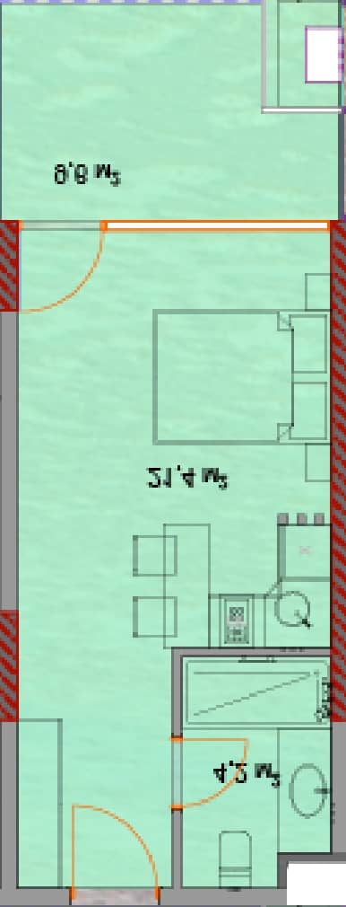 Studio, 36 m², of 17