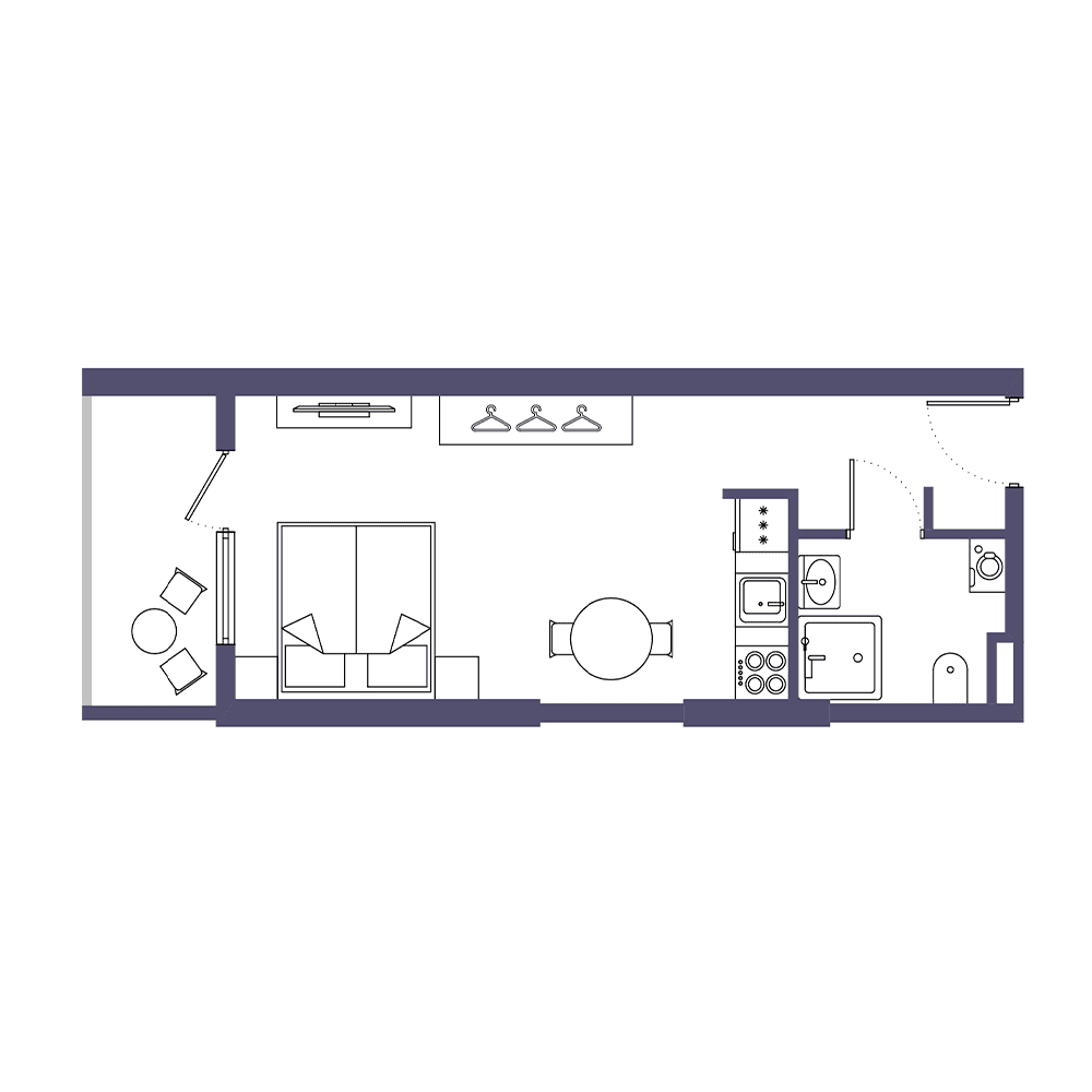Студия, 34 м²