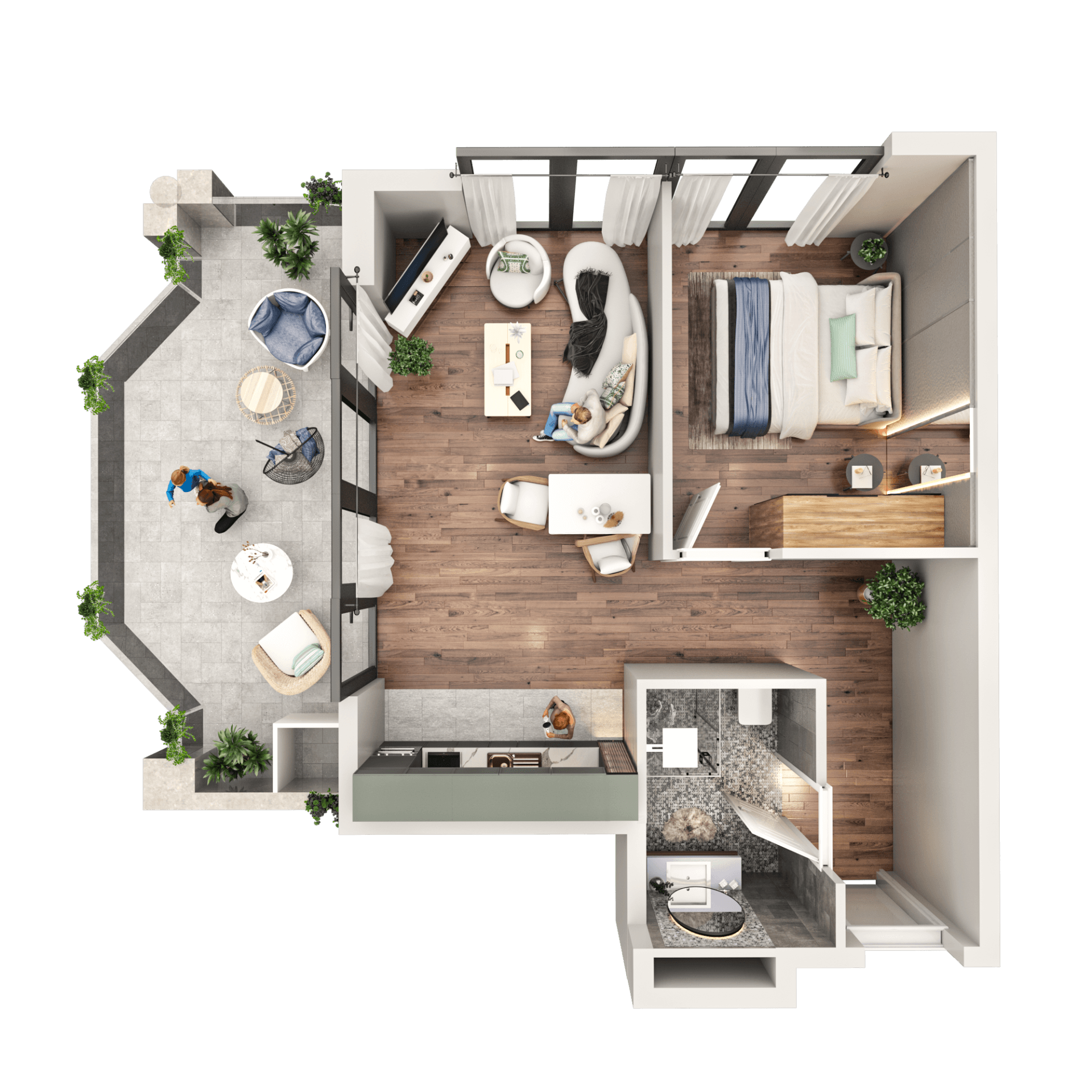 2-ოთახიანი, 66.3 მ², სართული 26