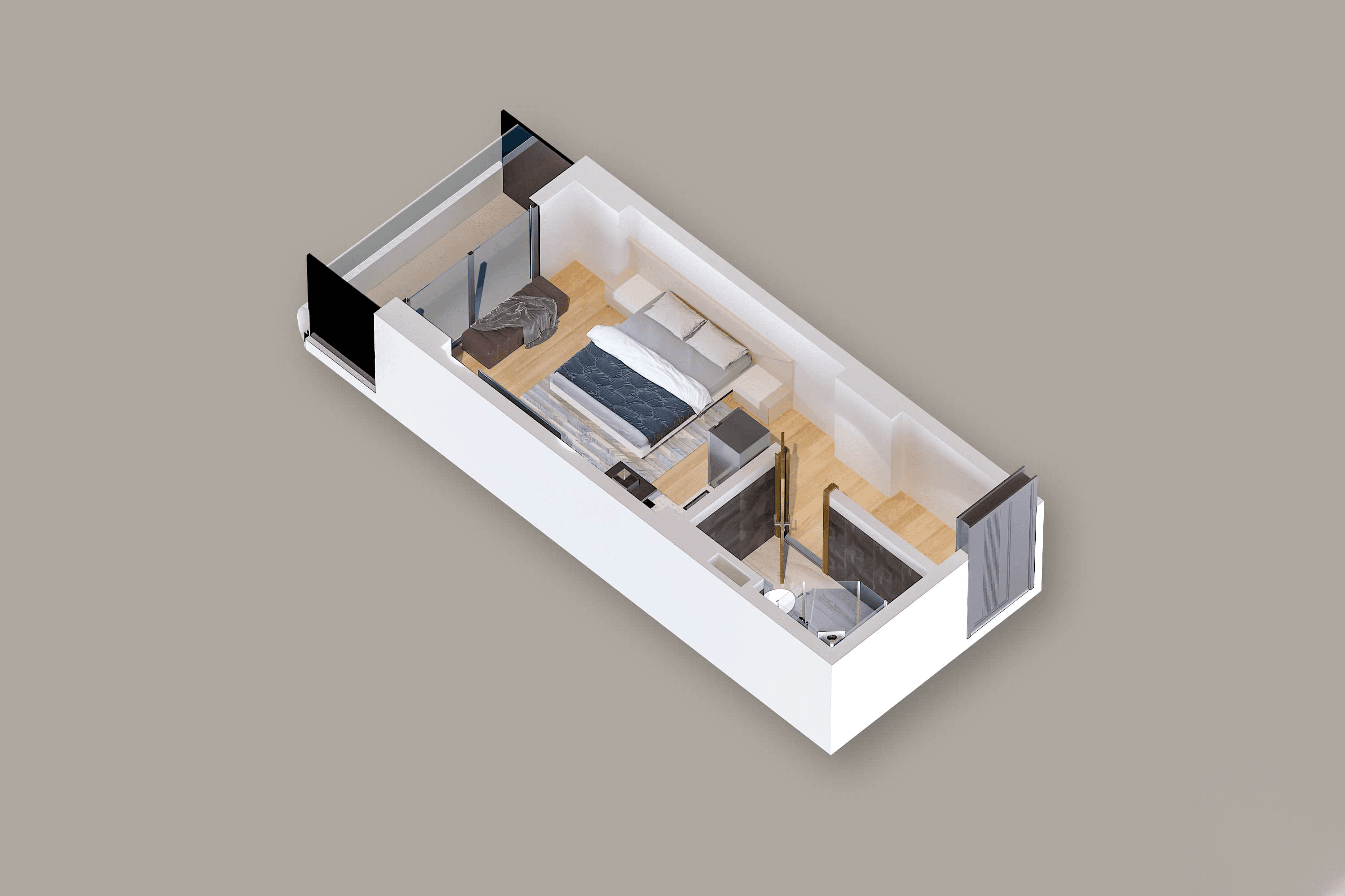 სტუდიო, 32 მ², სართული 2