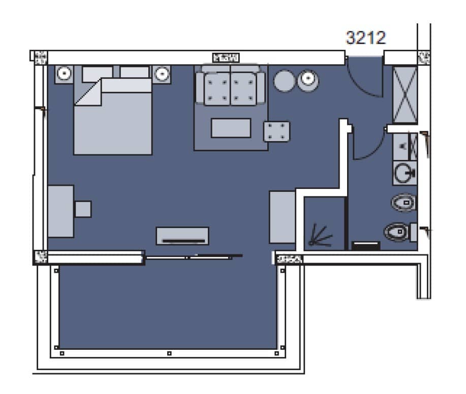 {{roomApartmentOrStudio}}, 47.8 მ², 3 სართული, Dreamland Oasis ბათუმში
