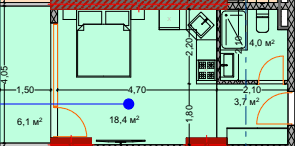 {{roomApartmentOrStudio}}, 33.3 m², 4 floor, Lagoon Resort in Batumi