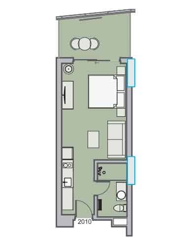 {{roomApartmentOrStudio}}, 39.84 მ², 20 სართული, Dreamland Oasis ბათუმში