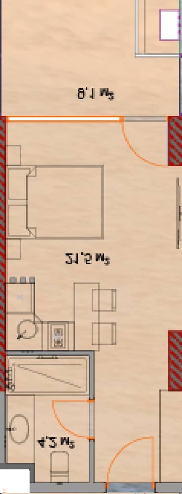 Studio, 35.6 m², Floor 21