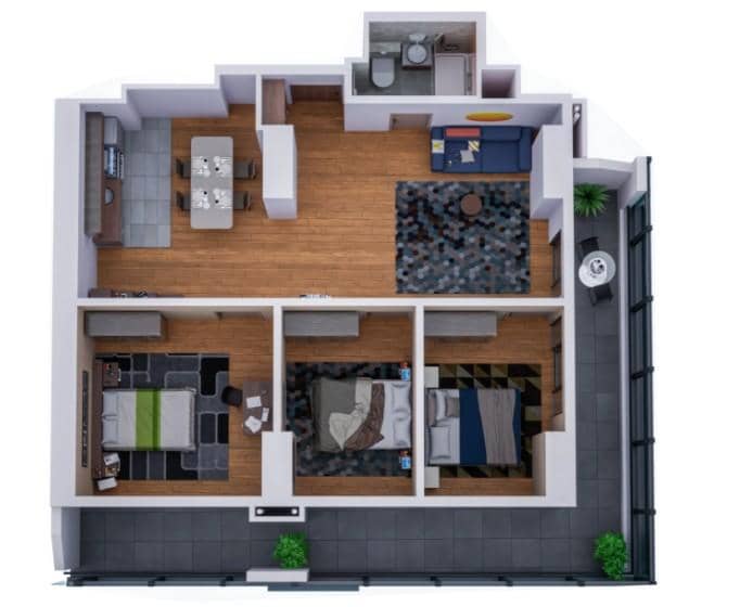 3-комн., 109.4 м²