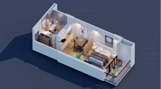 Studio, 35.4 m²