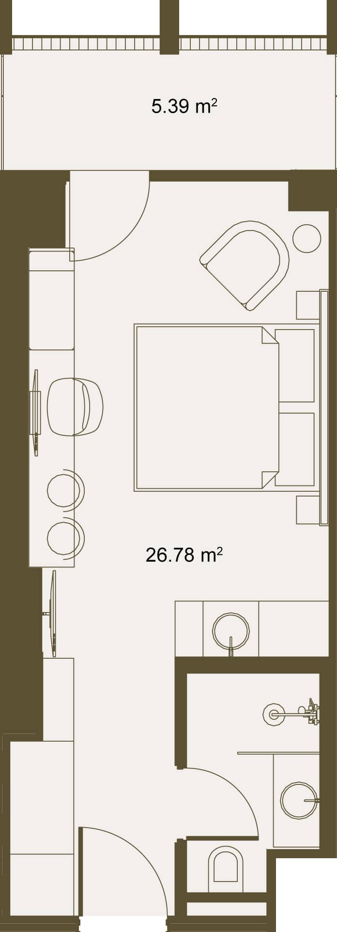 Студия, 32.17 м², 21 этаж в ЖК "Radisson Residences"