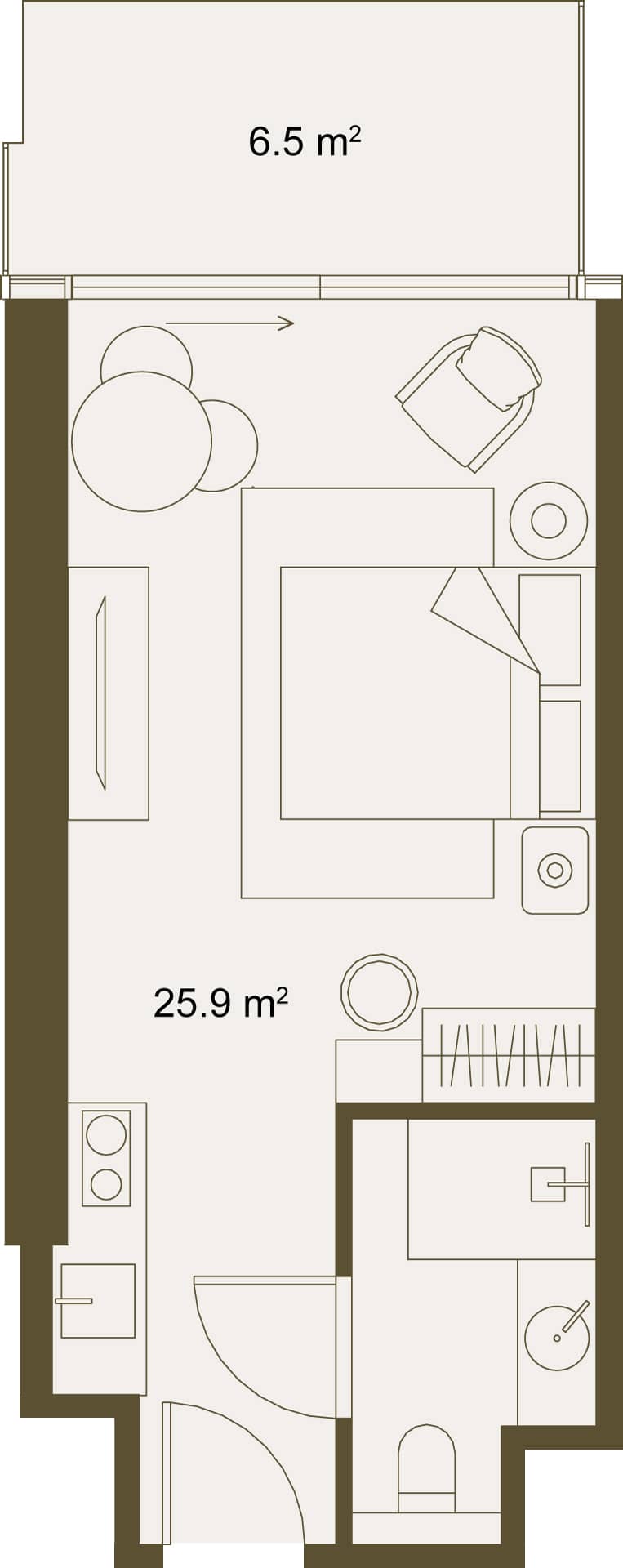 Студия, 32.9 м², этаж 10