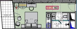 2-room, 56.2 m²