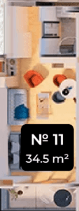 {{roomApartmentOrStudio}}, 34.5 მ², 20 სართული, Next Apartments ბათუმში