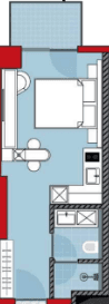 {{roomApartmentOrStudio}}, 31.74 m², 25 floor, Wyndham Residence Batumi in Batumi