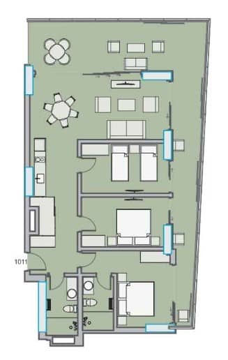 {{roomApartmentOrStudio}}, 140.78 მ², 12 სართული, Dreamland Oasis ბათუმში