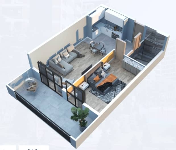 2-комн, 65.7 м²