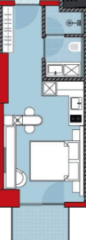 {{roomApartmentOrStudio}}, 30.53 m², 25 floor, Wyndham Residence Batumi in Batumi