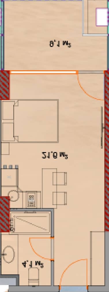 Студия, 35.6 м², этаж 14
