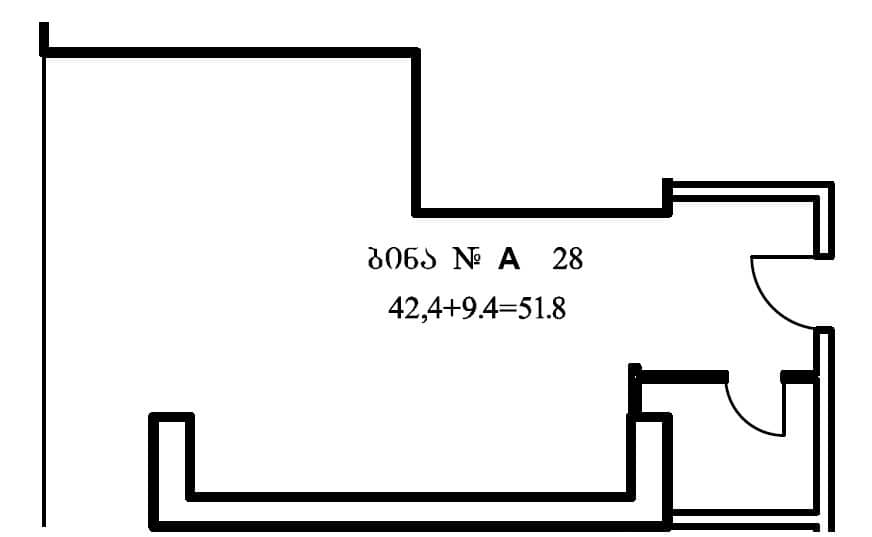 {{roomApartmentOrStudio}}, 51.8 м², 14 этаж в ЖК "Ande Metropolis"