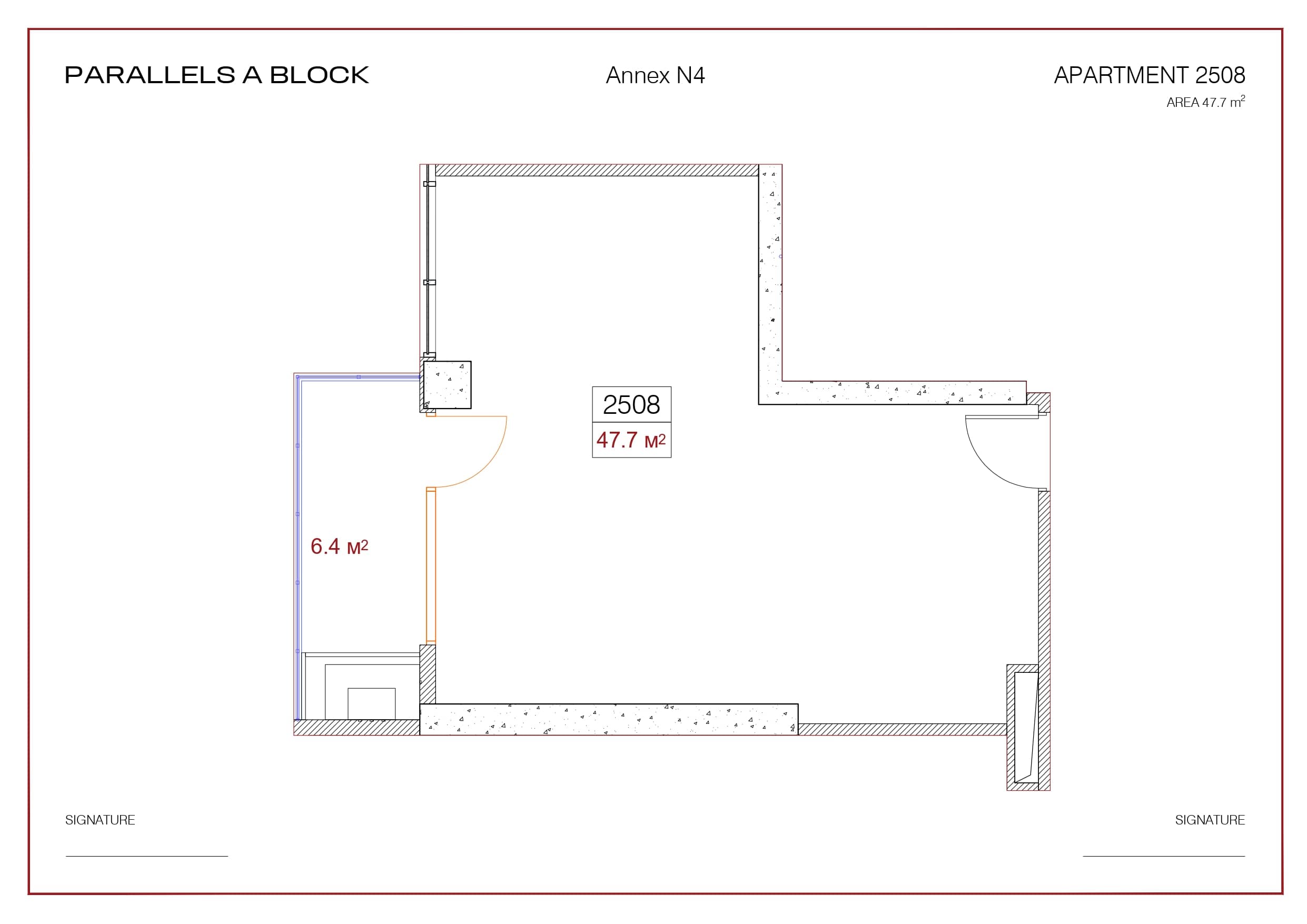 一居室, 47.7 m²