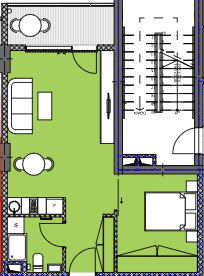{{roomApartmentOrStudio}}, 46.81 m², 5 floor, Palm Residence in Batumi