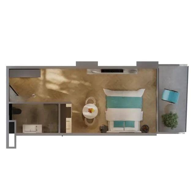 Studio, 33.6 m²
