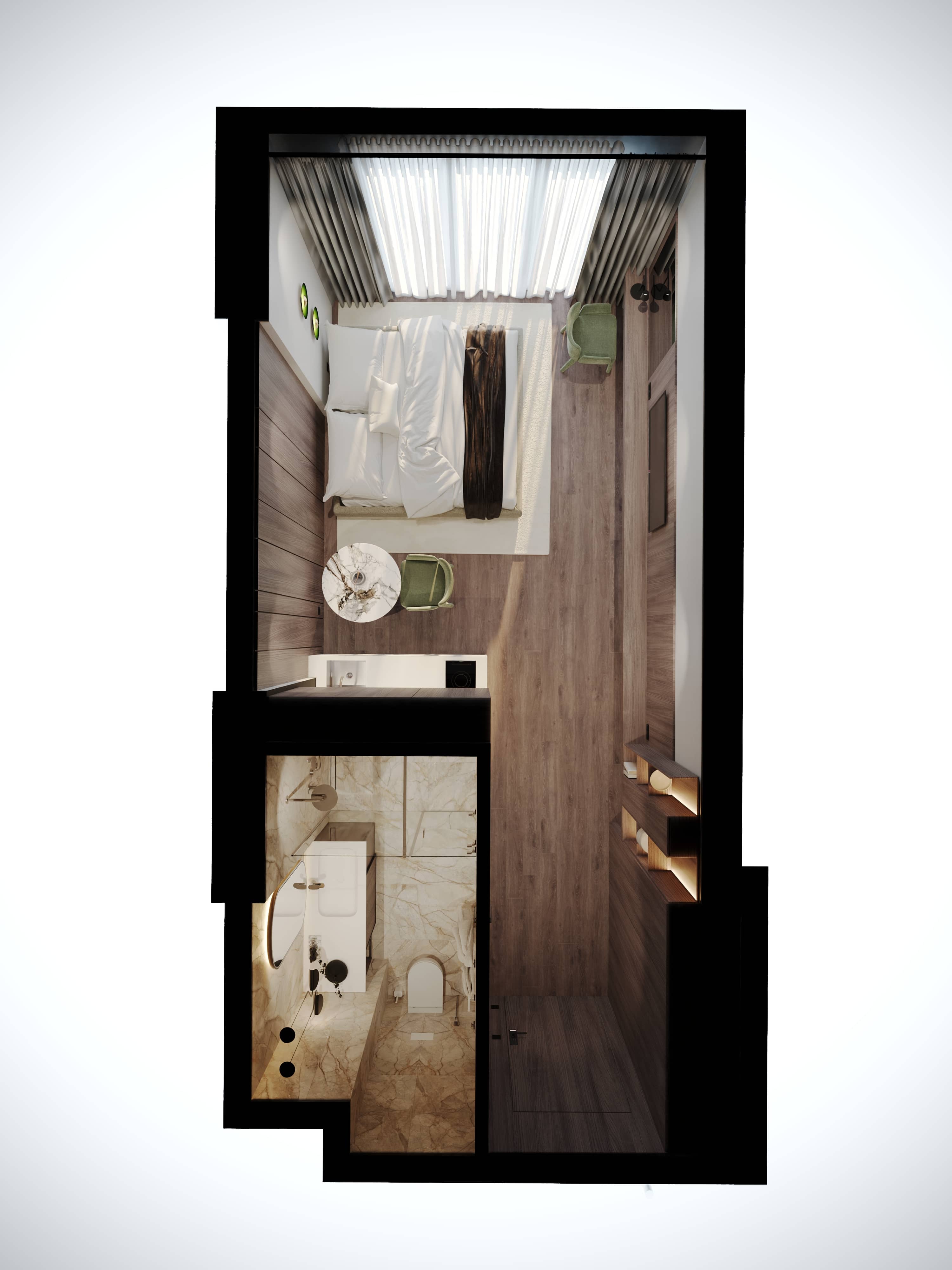 Studio, 32.8 m²