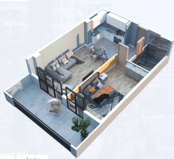 2-room, 65.8 m²