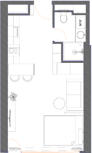 Studio, 39.7 m², of 31