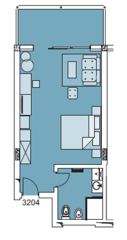 {{roomApartmentOrStudio}}, 45.5 м², 2 этаж в ЖК "Dreamland Oasis"