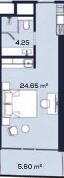 {{roomApartmentOrStudio}}, 34.5 მ², 53 სართული, Alliance Centropolis ბათუმში
