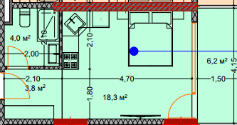 {{roomApartmentOrStudio}}, 32.7 м², 2 этаж в ЖК "Lagoon Resort"