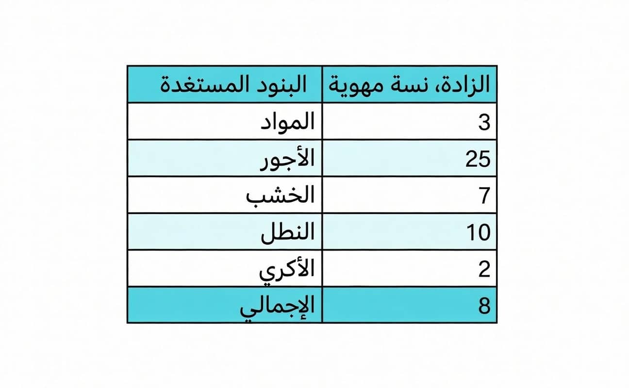 نمو تكاليف بناء العقارات في جورجيا.