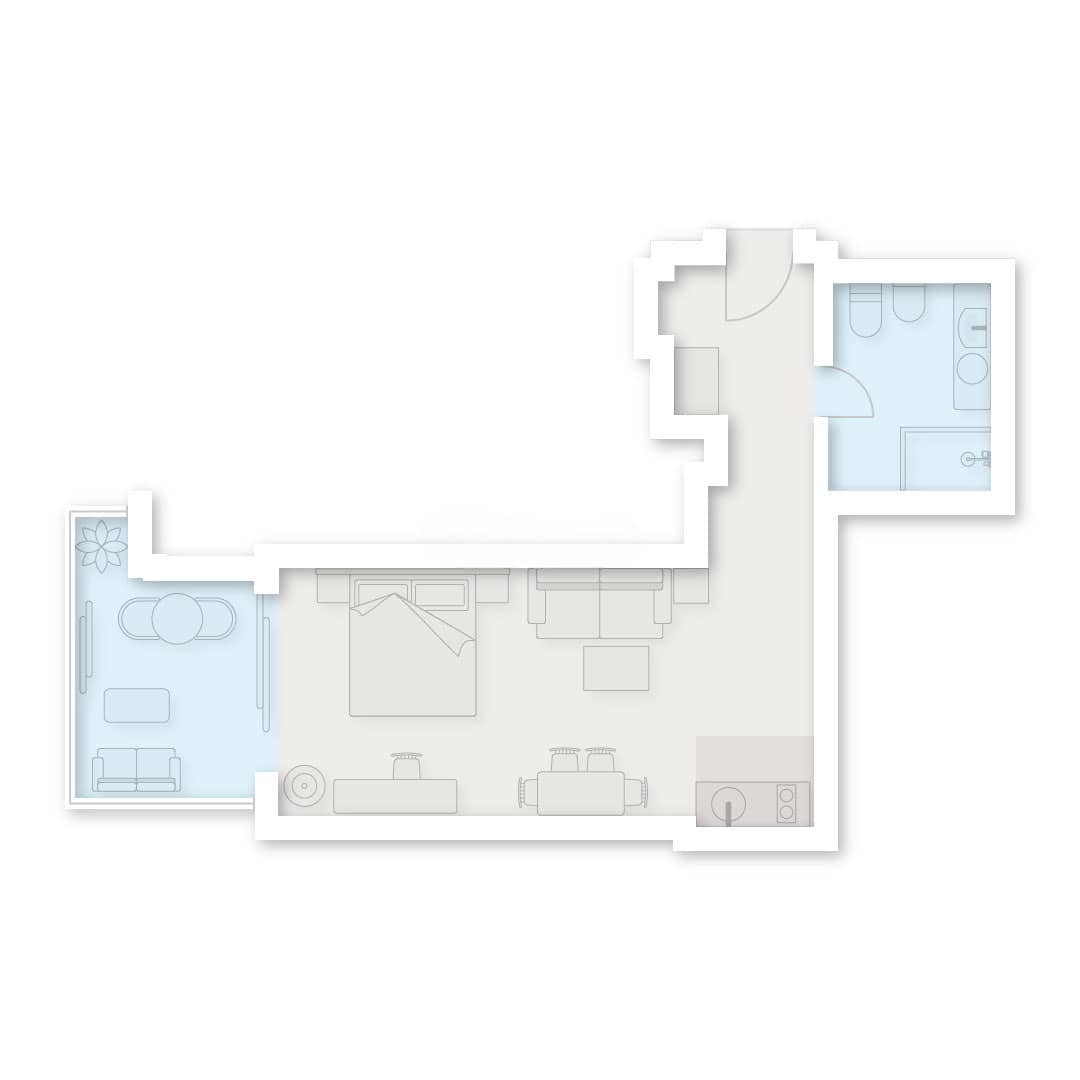 {{roomApartmentOrStudio}}, 52.5 მ², 14 სართული, Dreamland Oasis ბათუმში