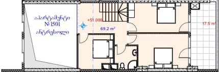 {{roomApartmentOrStudio}}, 240.3 m², 15 floor, Aquapark Residence in Batumi