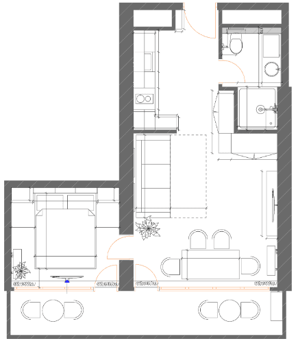 {{roomApartmentOrStudio}}, 45.94 მ², 31 სართული, 7th Heaven Residence ბათუმში