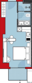 一居室, 37.6 m²