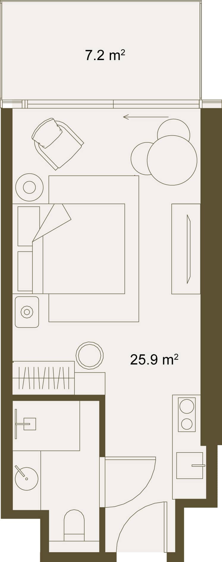 Studio, 32.4 m²