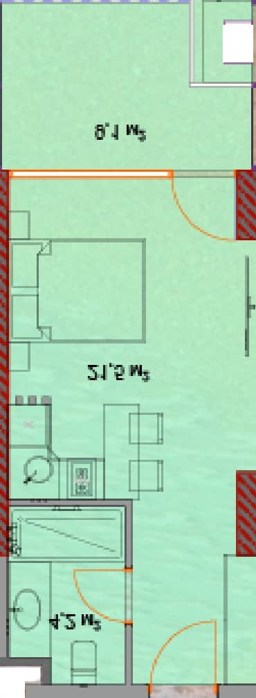 Студия, 35.6 м², этаж 22