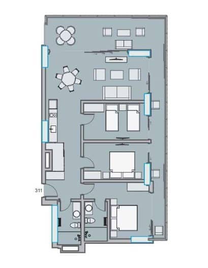 {{roomApartmentOrStudio}}, 131.69 м², 3 этаж в ЖК "Dreamland Oasis"