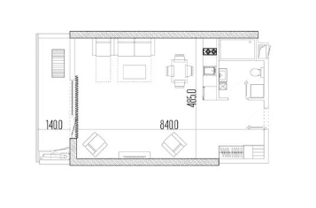 {{roomApartmentOrStudio}}, 47 m², 16 floor, Intourist Residence in Batumi