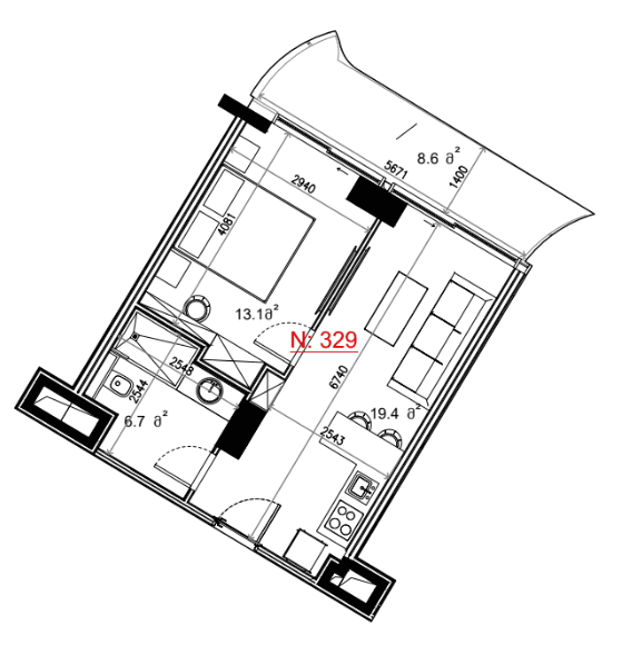 {{roomApartmentOrStudio}}, 47.78 м², 3 этаж в ЖК "Next Collection"