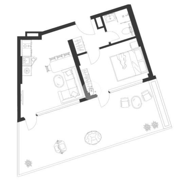 1-комн., 63.1 м²