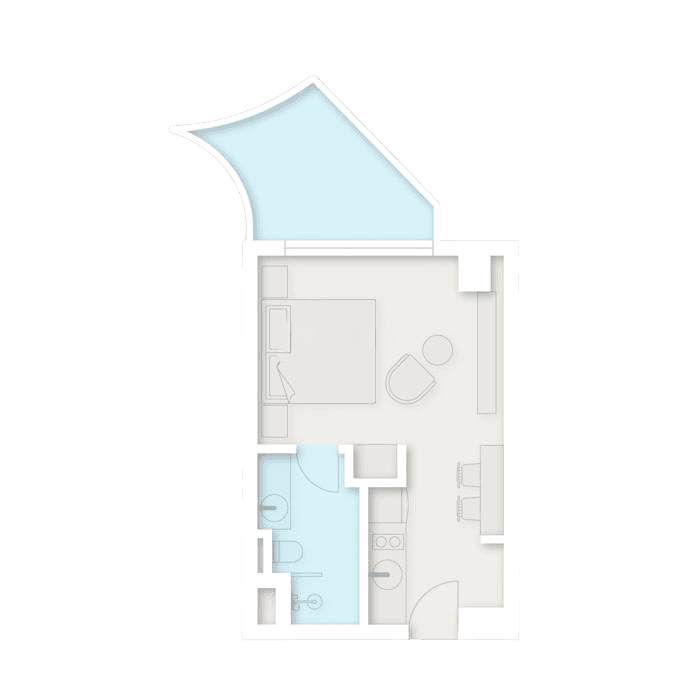 სტუდიო, 35.9 მ², სართული 2