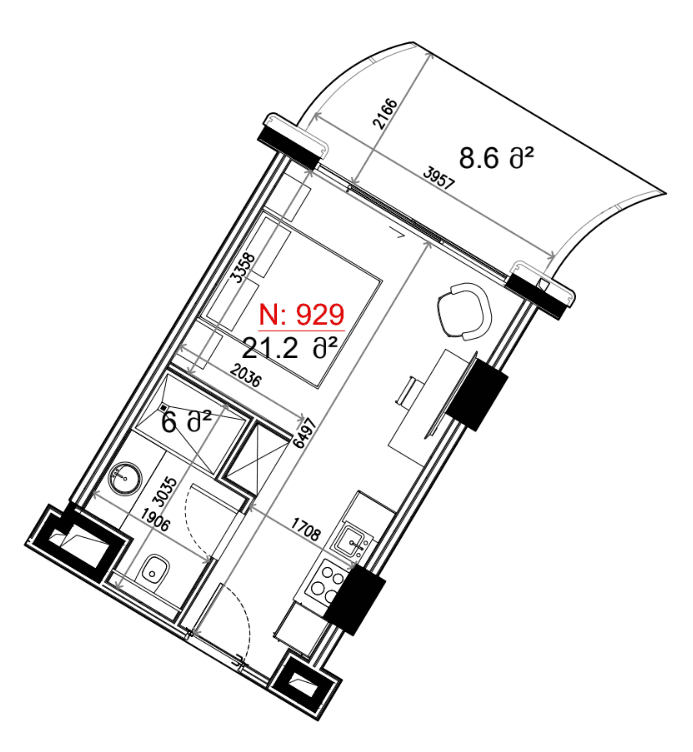 {{roomApartmentOrStudio}}, 34.8 м², 9 этаж в ЖК "Next Collection"